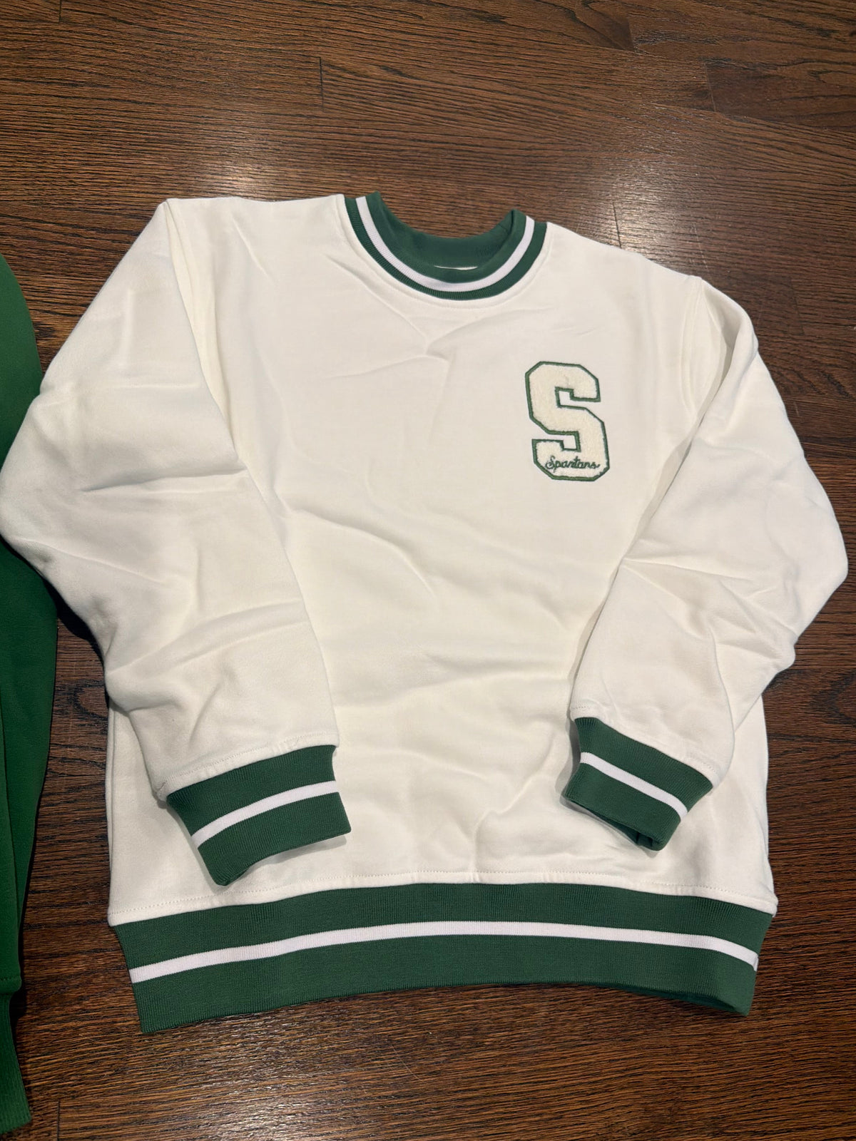 Youth Cream & Green St Rita Spartans Sweatshirt
