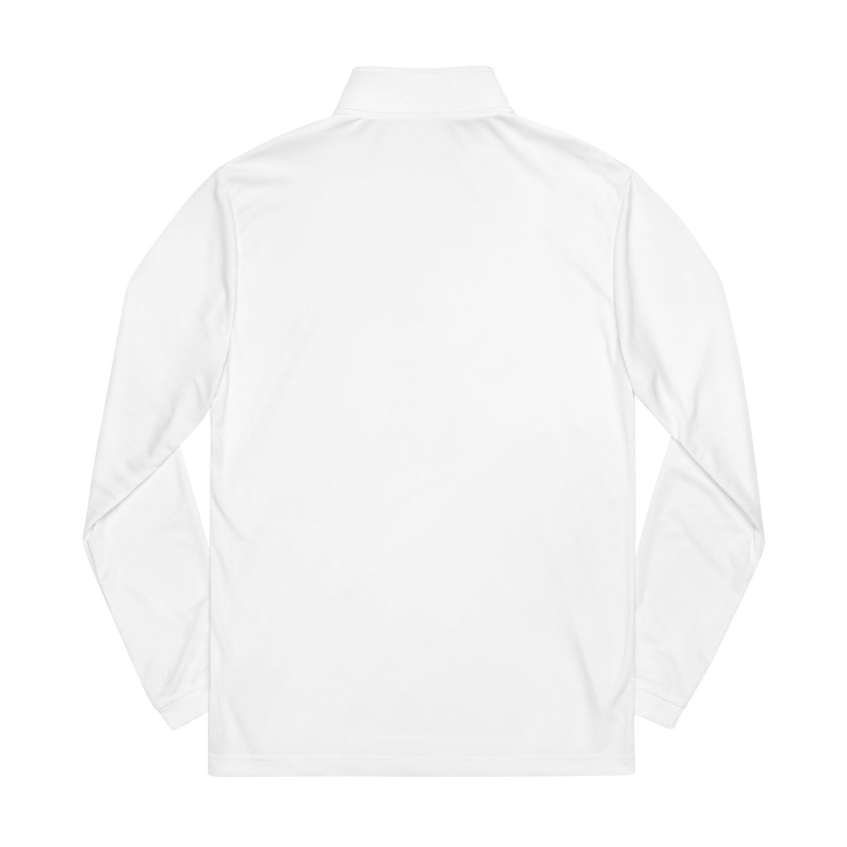 White Adidas Quarter-Zip Pullover — Embroidered 'S Athletics' Logo