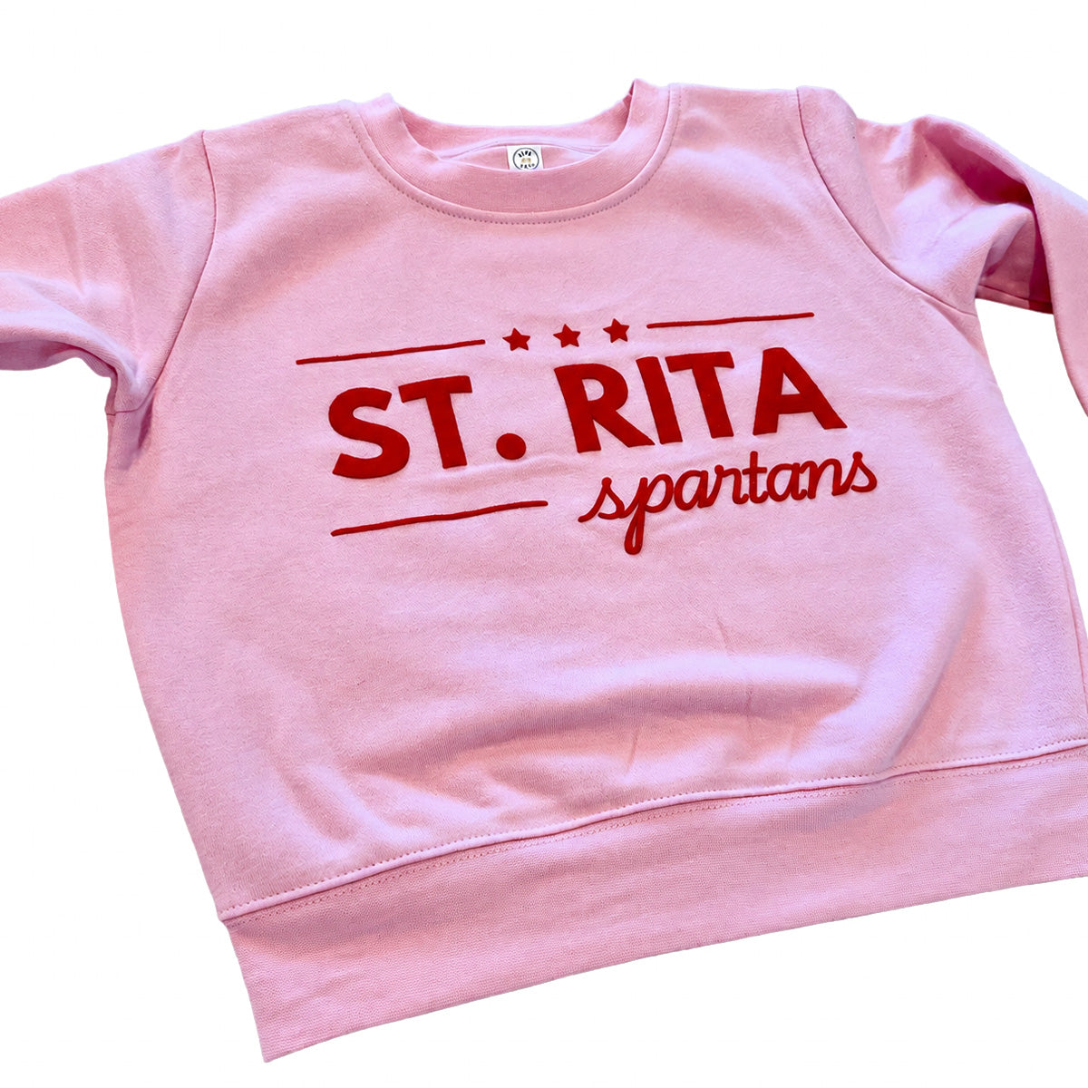 Youth Pink Sweatshirt St Rita Spartans
