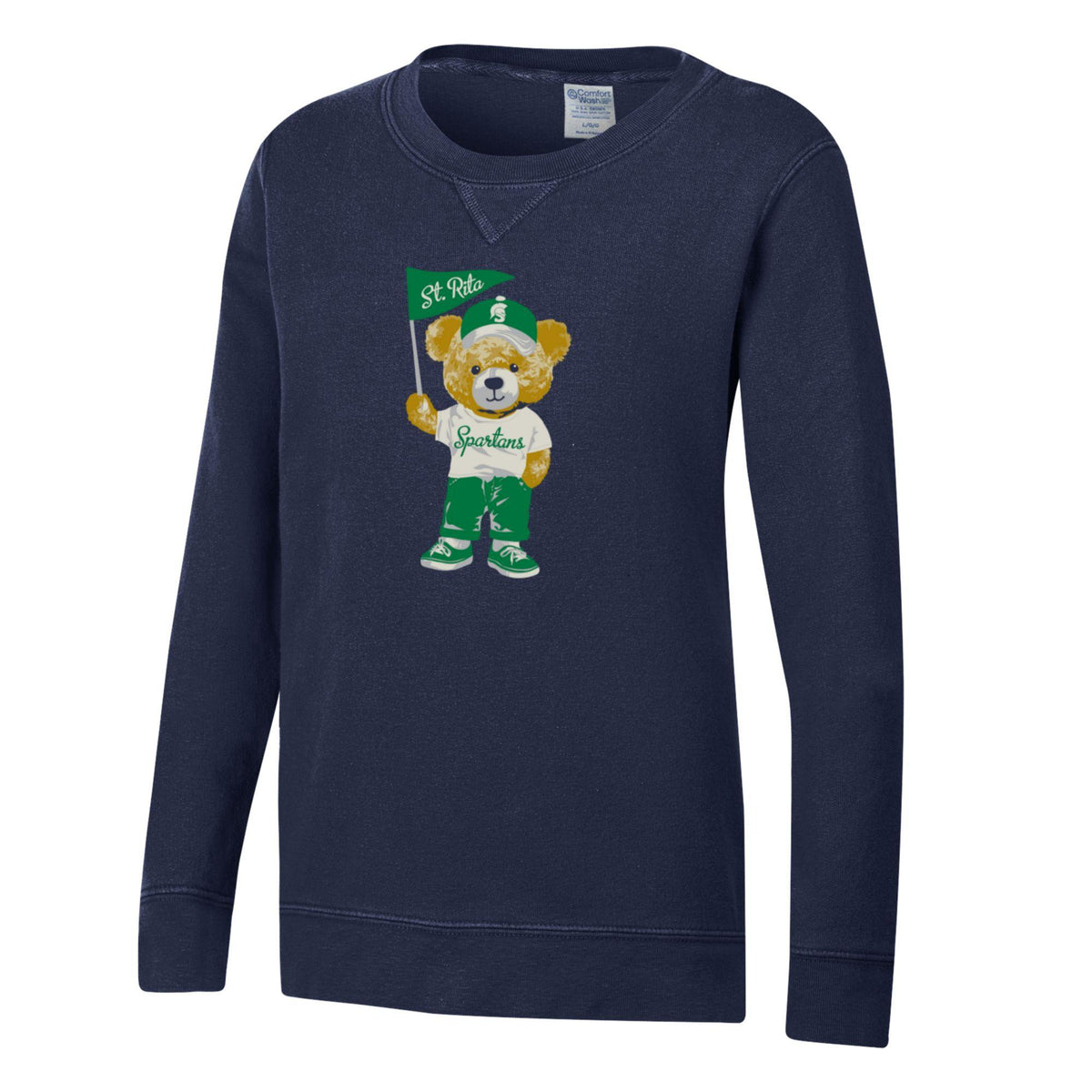 Youth Navy Spartans Teddy Sweatshirt