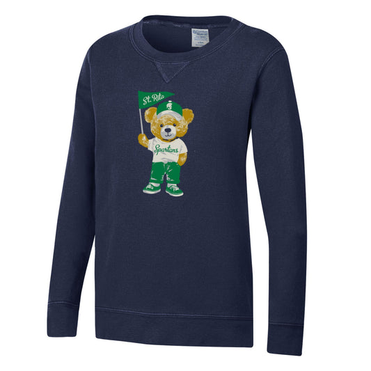 Youth Navy Spartans Teddy Sweatshirt