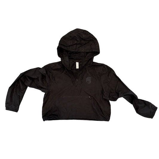 Adult Black tone on tone Spartans Windbreaker