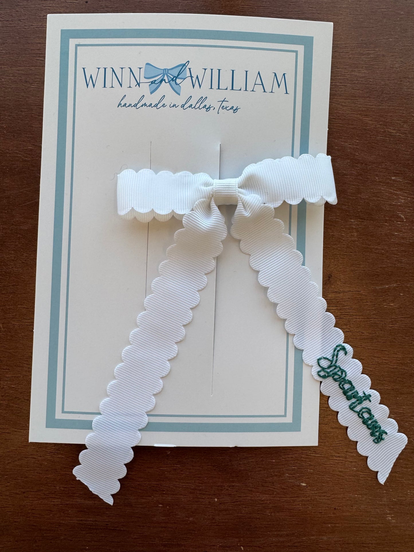 Small White Bow- Spartans