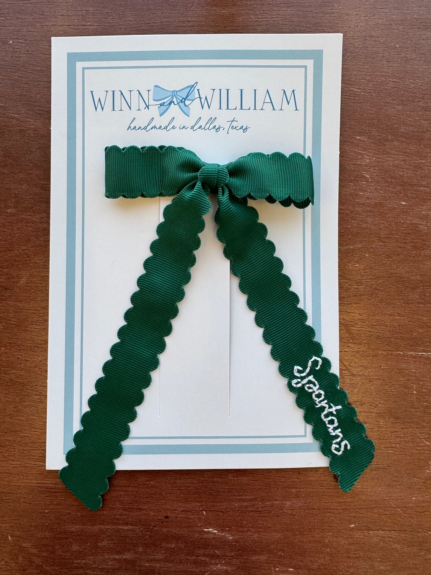 Small Green Bow- Spartans