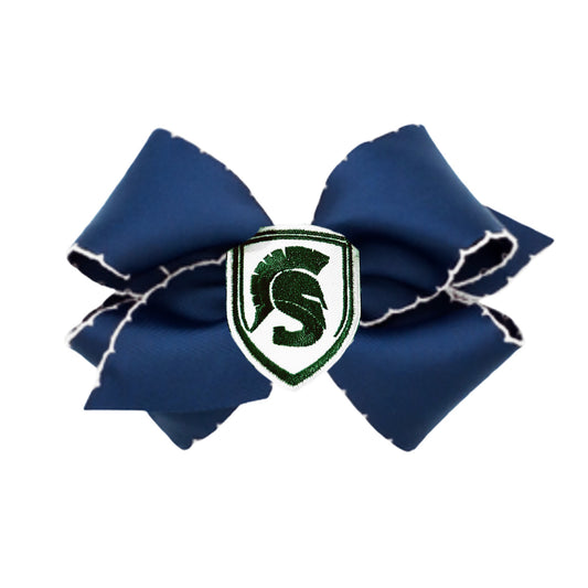 Navy Bow with Spartan Head