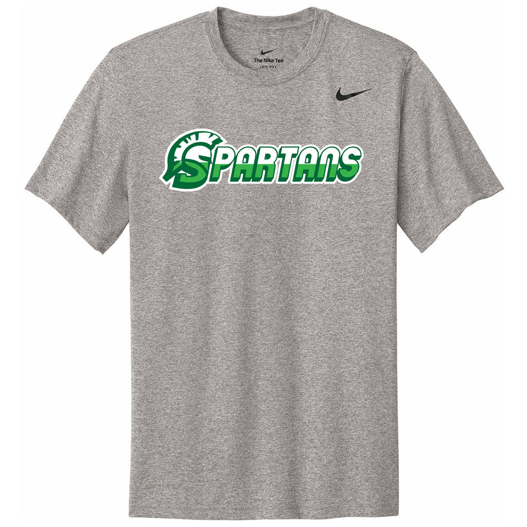Youth St. Rita Spartans Gray Dri Fit Tee