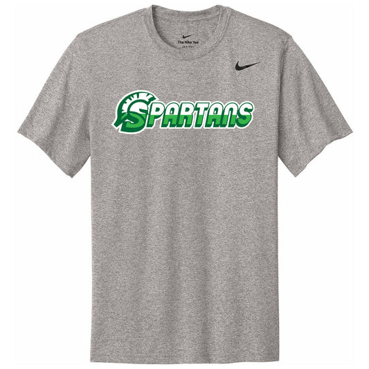 Youth St. Rita Spartans Gray Dri Fit Tee