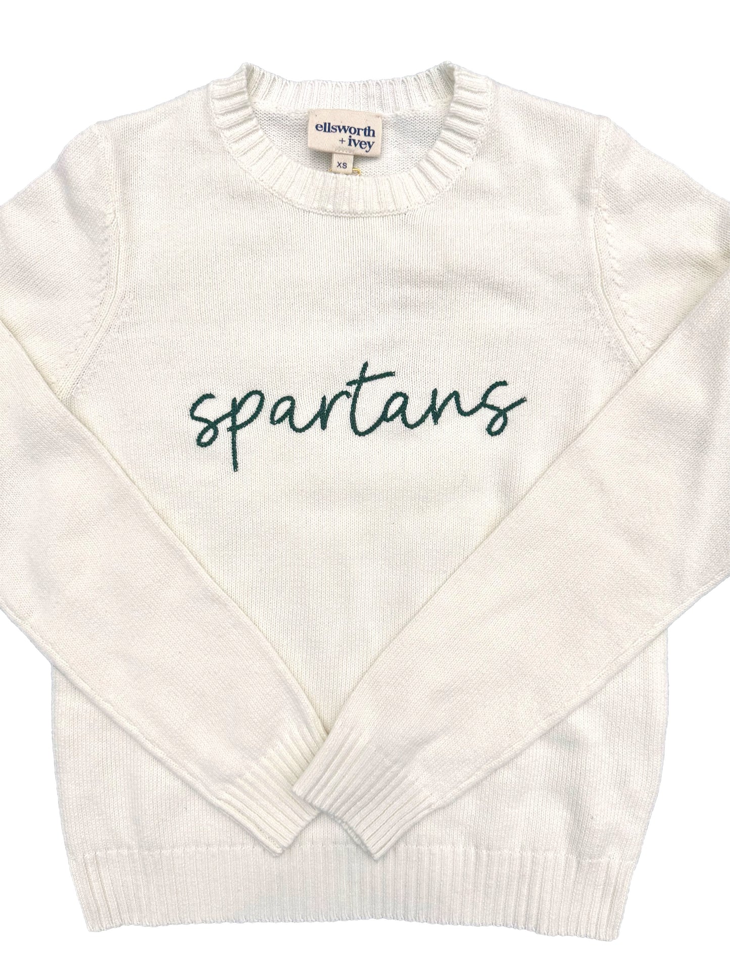 Women's White Spartan Sweater