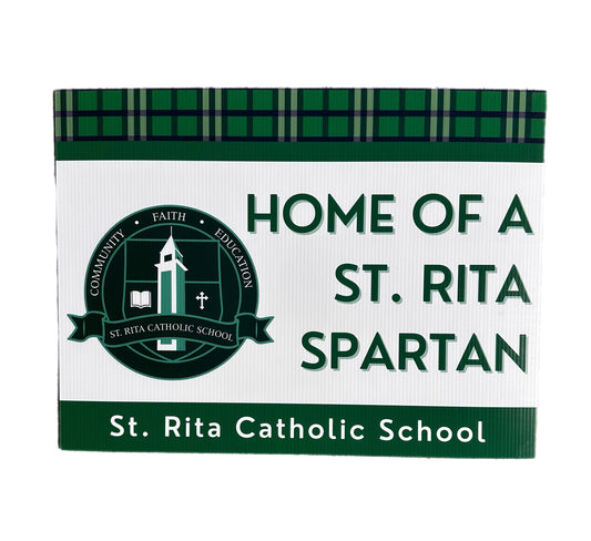 Home of Spartan Yard Sign